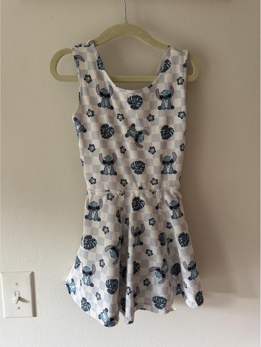 Kingdom & Co Stitch plaid cross back tank dress